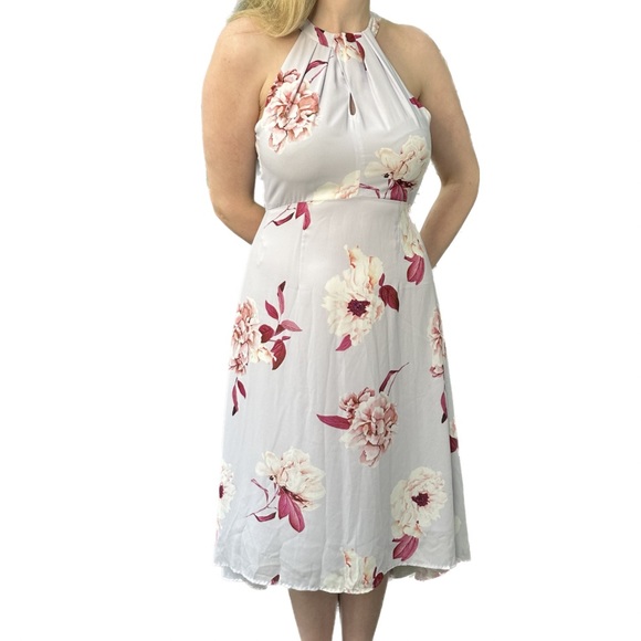 Portman’s Signature Royal Blooms Size 10 Pastel Lilac Floral Dress NWT - Picture 4 of 9